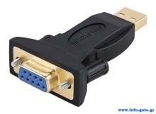 POWERTECH αντάπτορας USB 2.0 σε RS232 CAB-U152, PL2303TA, μαύρος