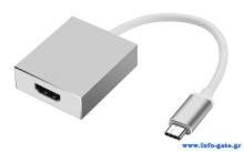POWERTECH αντάπτορας USB-C σε HDMI CAB-UC006, 4K/30Hz, γκρι