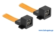 POWERTECH καλώδιο RJ45 θηλυκό CAB-W047, Cat 6 U/UTP, 30cm, κίτρινο