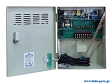 POWERTECH τροφοδοτικό CP1209-10A-B για CCTV-Alarm, DC12V 10A, 9 κανάλια