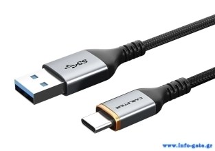CABLETIME καλώδιο USB-C σε USB CT-AMCMG1, 3A, 5Gbps, 1m, μαύρο