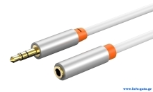 CABLETIME καλώδιο προέκτασης ήχου 3.5mm CT-AV311-P12G, gold plated, 3m, λευκό
