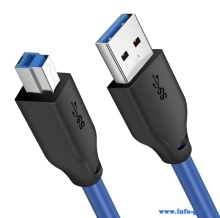CABLETIME καλώδιο USB σε USB Type B CT-C160-U3-AMBM, 5Gbps, 2m, μπλε