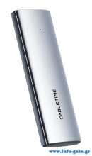 CABLETIME θήκη για M.2 NVMe/SATA SSD CT-SSD03-AG tool free, 10Gbps, γκρι