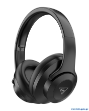DOQAUS headphones DESIGN 2, ασύρματα & ενσύρματα, Φ40mm, 600mAh, μαύρα
