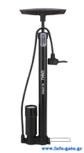 DELI τρόμπα χειρός DL-QT002 με μανόμετρο, 120PSI, μαύρη