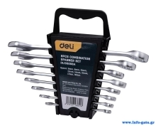 DELI σετ γερμανοπολύγωνα κλειδιά DL130008A, 6-19mm, 8τμχ