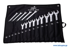 DELI σετ γερμανοπολύγωνα κλειδιά DL130014B, 10-32mm, 14τμχ