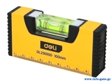 DELI αλφάδι DL290100 με 1 μάτι & κλίμακα, αλουμινίου, 10cm