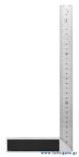 DELI μεταλλικός γωνιακός χάρακας DL302300, 300mm