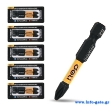 DELI σετ μύτες κατσαβιδιού DL501002Z για δραπανοκατσάβιδο, σταυρωτές, PH2x50mm, 10τμχ