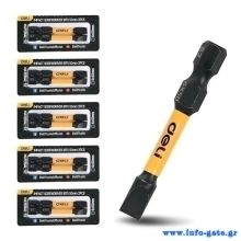 DELI σετ μύτες κατσαβιδιού DL501005Z για δραπανοκατσάβιδο, ίσιες, SL6x50mm, 10τμχ