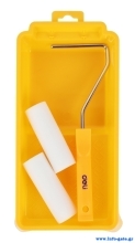 DELI σετ βαφής DL509704, 2x ρολά/λαβή/σκάφη, πολυεστερικός αφρός, 10mm, 100mm, 4τμχ