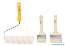 DELI σετ βαφής DL528003, ρολό με λαβή/2x πινέλα, 230mm, 50/100mm, 3τμχ