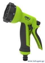 DELI πιστόλι νερού DL8760A με 8 λειτουργίες ψεκασμού, 3/4