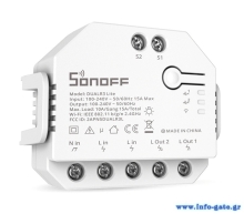 SONOFF smart διακόπτης DUALR3 Lite, 2-Gang, Wi-Fi, 15A, λευκός