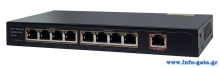 FOLKSAFE PoE Ethernet Switch FS-S1008EP-E, 8 Ports 10/100Mbps