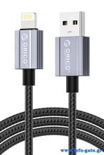 ORICO καλώδιο Lightning σε USB GQA12, 2.4A, 480Mbps, 1m, μαύρο