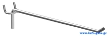Γάντζος μονός HOOK-25-5 για διάτρητο stand, μεταλλικός, 25cm, 5τμχ