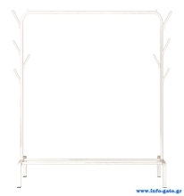 Κρεμάστρα δαπέδου HUH-0127, μεταλλική, 110x40x150cm, λευκή