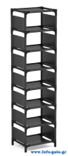 HOME USE υφασμάτινη παπουτσοθήκη HUH-0132, 7 θέσεων, 33x28x128cm, γκρι
