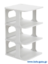 HOME USE παπουτσοθήκη HUH-0154, 4 θέσεων, 24.5x26.5x45cm, γκρι