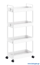 HOME USE τρόλει κουζίνας HUH-0163, 4 θέσεων, 40x21.5x91.5cm, λευκό