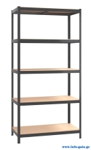 HOME USE μεταλλική ραφιέρα HUH-0199 με 5 ράφια, 90x40x180cm, μαύρη