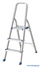 HOME USE σκάλα αλουμινίου HUH-0201 με 2+1 σκαλοπάτια, EN 131, 117.5cm