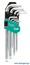PROSKIT σετ κλειδιά Allen HW-229B σε σχήμα L, 9τμχ