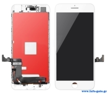 TW INCELL LCD για iPhone 8 Plus, camera-sensor ring, earmesh, λευκή