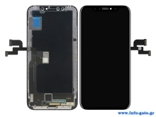 TW INCELL LCD ILCD-015 για iPhone Χ, camera-sensor ring, earmesh, μαύρη