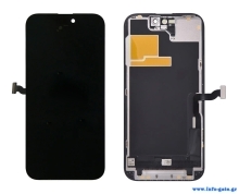 TW INCELL LCD για iPhone 14 Pro, camera-sensor ring, earmesh, μαύρη