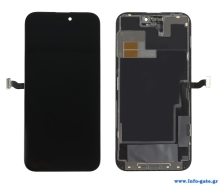 TW INCELL LCD για iPhone 14 Pro Max, camera-sensor ring, earmesh, μαύρη