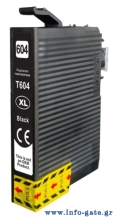 Συμβατό Inkjet για Epson, T604XL, 13ml, μαύρο