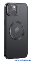 USAMS θήκη Geying US-BH856 για iPhone 15 Plus, διάφανη/μαύρη