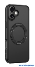 USAMS θήκη GZ US-BH895 για iPhone 16 Plus, διάφανη/μαύρη