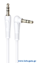 KAKUSIGA καλώδιο ήχου 3.5mm KSC-521, AUX, 90°, HiFi 1m, λευκό