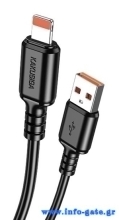 KAKUSIGA καλώδιο Lightning σε USB KSC-982, 3A, 480Mbps, 1m, μαύρο