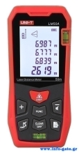 UNI-T laser μετρητής απόστασης LM50A, m/ft/in, 50m