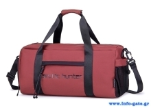 ARCTIC HUNTER τσάντα ταξιδίου LX00537 με θήκη παπουτσιών, 25L, κόκκινη