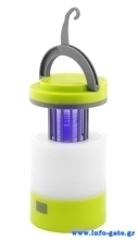 Ηλιακό φορητό φανάρι LXK091 με UV εντομοπαγίδα, LED, 150lm, 2000mAh