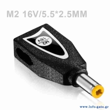 POWERTECH αντάπτορας για φορτιστή laptop M2 για IBM/Lenovo 5.5x2.5mm, 16V, μαύρος
