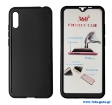 POWERTECH Θήκη Body 360° Tempered Glass, Huawei Y5 2019/Honor 8S, μαύρη