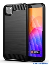 POWERTECH Θήκη Carbon Flex MOB-1523, Huawei Y5p, μαύρη