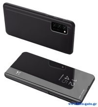 POWERTECH θήκη Clear View MOB-1610 για Samsung Galaxy A02s, μαύρη