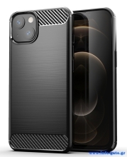 POWERTECH Θήκη Carbon MOB-1659 για iPhone 13 mini, μαύρη