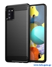 POWERTECH θήκη Carbon MOB-1727 για Samsung A03S, μαύρη