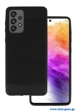 POWERTECH θήκη Carbon MOB-1741 για Samsung A73 5G, μαύρη
