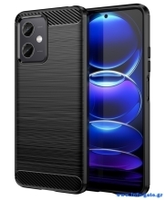 POWERTECH θήκη Carbon MOB-1848 για Xiaomi Note 12 5G/Poco X5, μαύρη